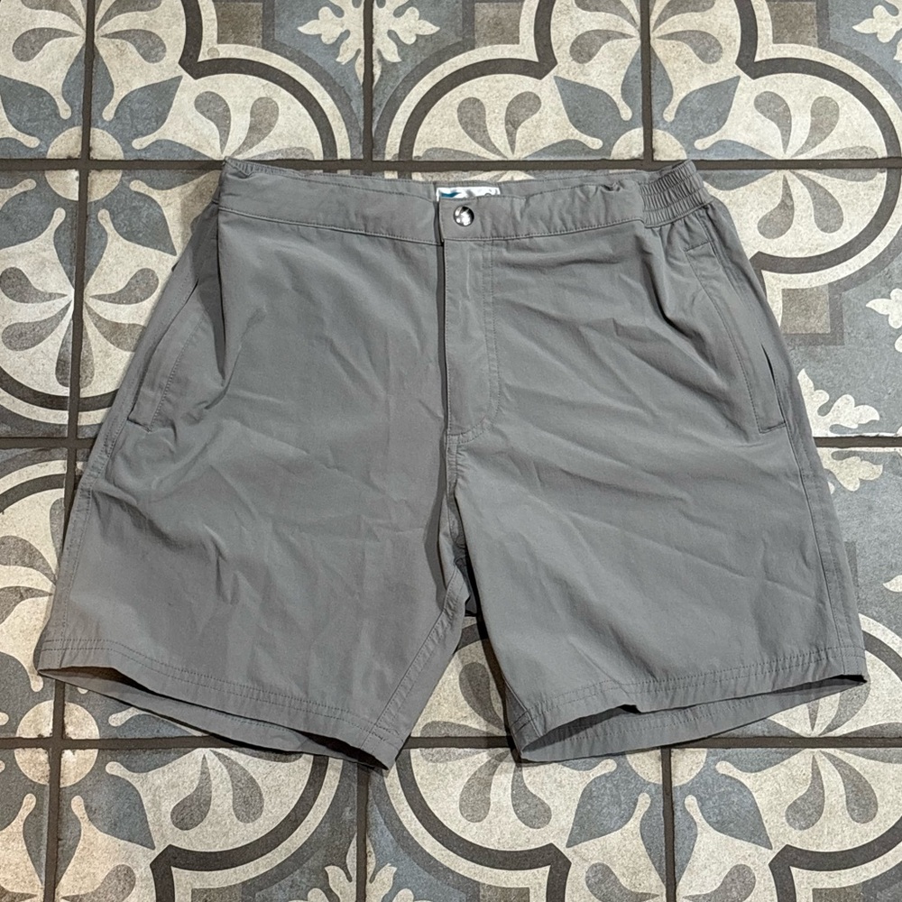 Classic Gray Men's Flat Front Shorts